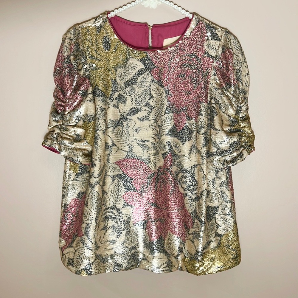 Anthropologie Sequin Top